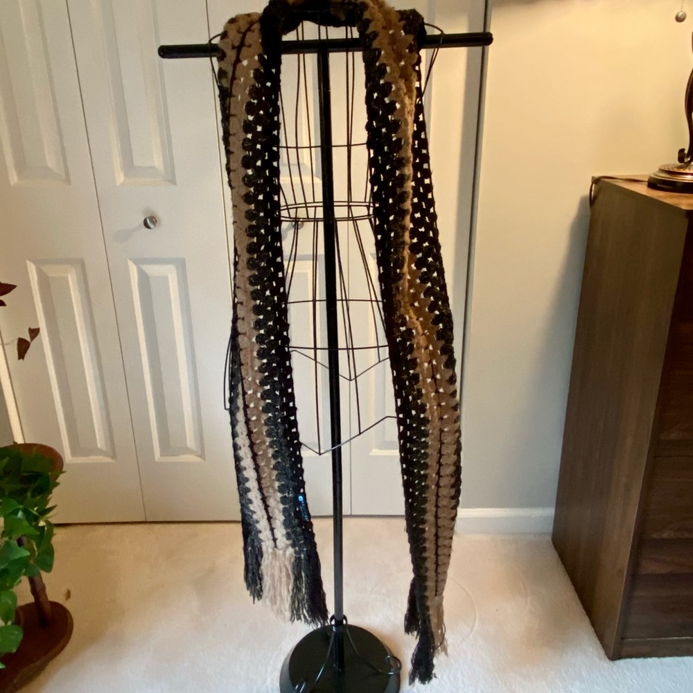 Womens Long Crochet Scarf